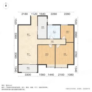 世纪城裕徽苑简装三房93平方55.5万
