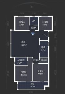 阿奎利亚悦璟府 127平 四室两厅两卫 